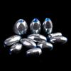20Pcs Alloy Hollow Olive Fishing Sinkers3/ 4/6/8/10/12/15G Wax Coating Fishing Weight Steel Fishing Weights Accessories