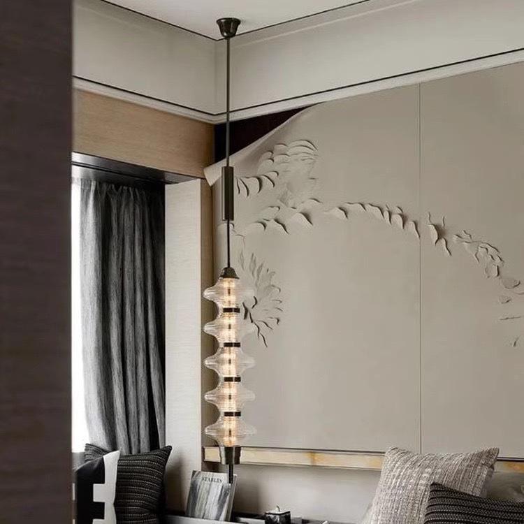 Nordic Cream Glass Chandelier for Bedroom, Living Room, and Hall