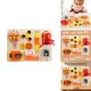 Wooden Music Box Fingertip Gyro Safety Buckle Game Board Children Puzzle Toy For Skill Development
