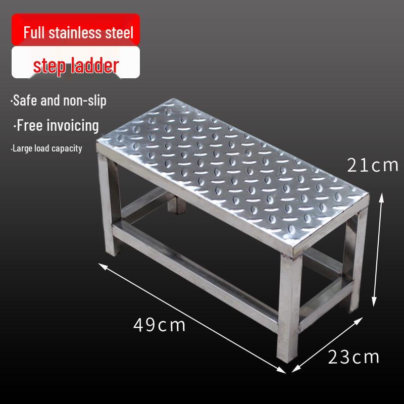 Stainless Steel Multi-Height Step Stool for Home, Factory, and Hospital Use