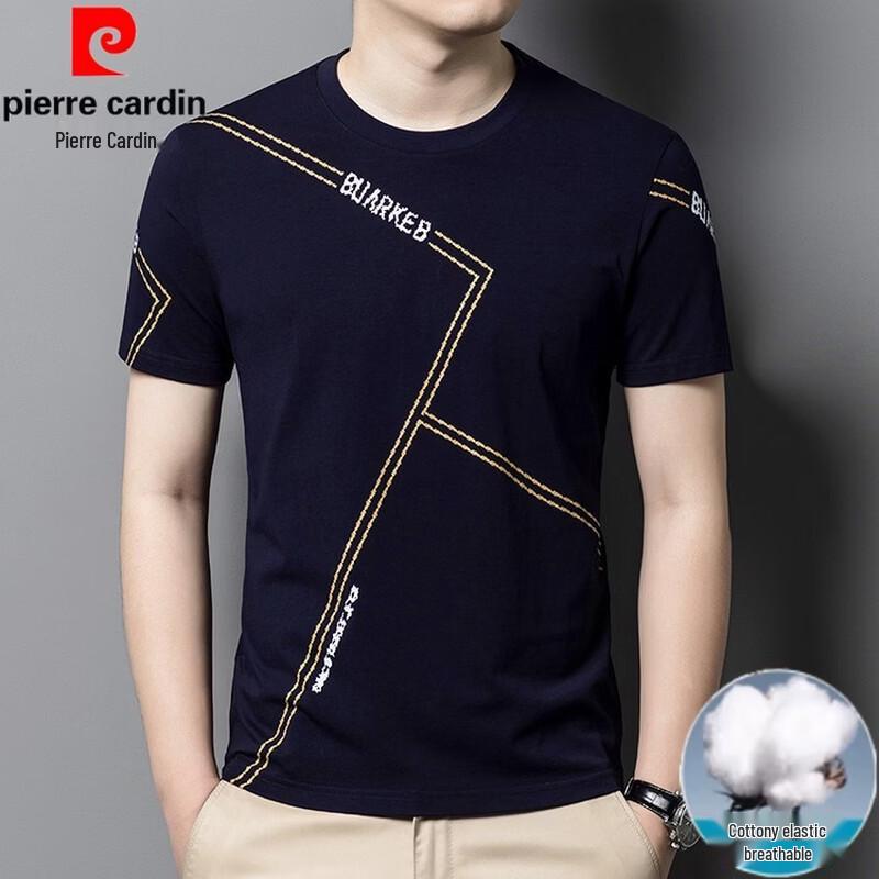Pierre Cardin Men s Geometric Letter Print Short Sleeve T-Shirt 3XL