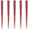 Happy Set of Acrylic Resin and Natural Dishwasher Made In PID6352 J-kitchens Chopsticks, 5, Material Wood, Safe, Japan,