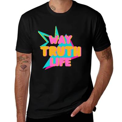 Way Truth Life Tshirt Simple Line Art Print Tee