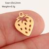 5Pcs Strawberry/Cherry/Pineapple/Watermelon Charms Stainless Steel Fruits Pendants DIY Bracelets Necklace Making Jewelry Making