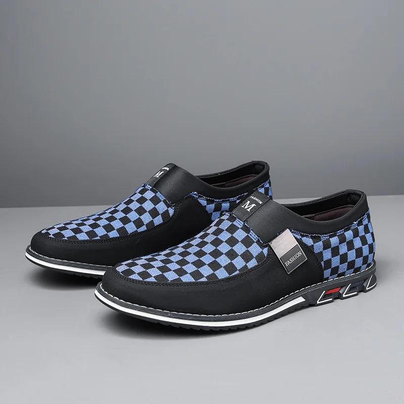 Fashion Brand 2024 Leather Shoes for Men Luxury Business Leather Shoes Men's Office Loafers Breathable Slip on Shoes Men Work Footwear