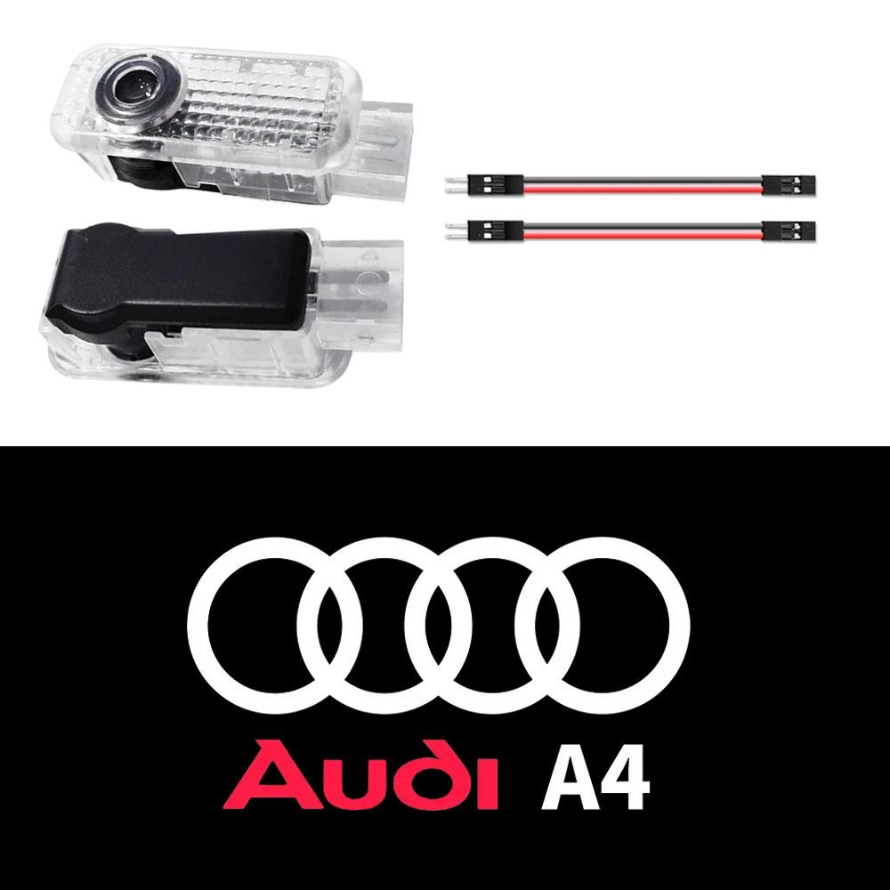 For Audi E B82Pcs Led Car Door Logo Light HD Laser Welcome Projector Lamps For Audi Q3 Q5 Q7 S3 S4 S5 S6 A4 A5 A6 B6 B7 B8 C5 C6 C7 A7 A8 TT