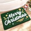 VIKAMA Christmas Cartoon Imitation Cashmere Rug Soft Bathroom Mat Living Room Bedroom Entryway Doormat Holiday Home Decor
