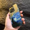 Van Gogh Oil Painting Electroplate Silver IMD Phone Case For iPhone 11 12 13 14 15 16 Pro Max 7 Plus X XR Shockproof Back Cover