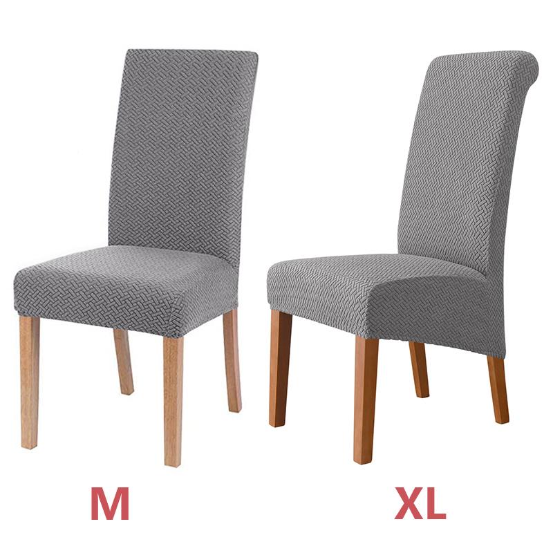 1pcs Polar Fleece Chair Cover Stretch XL Size Long Back Chair Covers Seat Covers With Back For Wedding Dining Room Chairs For Kitchen