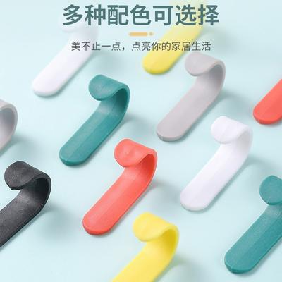 Nail-Free J-Shaped Hook Wall-Mounted Small Fresh Non-Punching Hook Household Seamless Coat Hook Mini Door Adhesive Hook