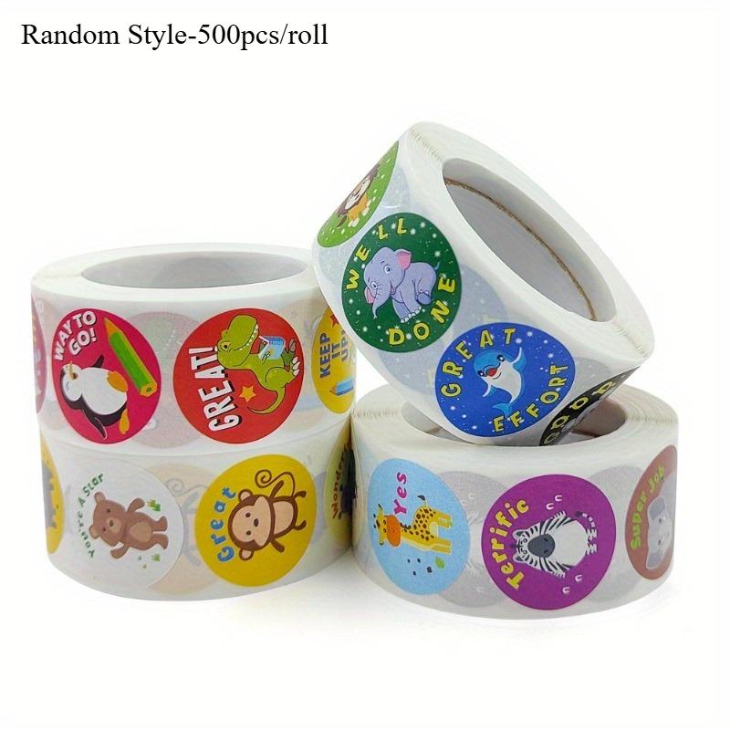500pcs/roll Animal Stickers Vinyl Decals Laptops Water Bottles Scrapbooks DIY Crafts Decorative Stickers Reusable Fun Stickers