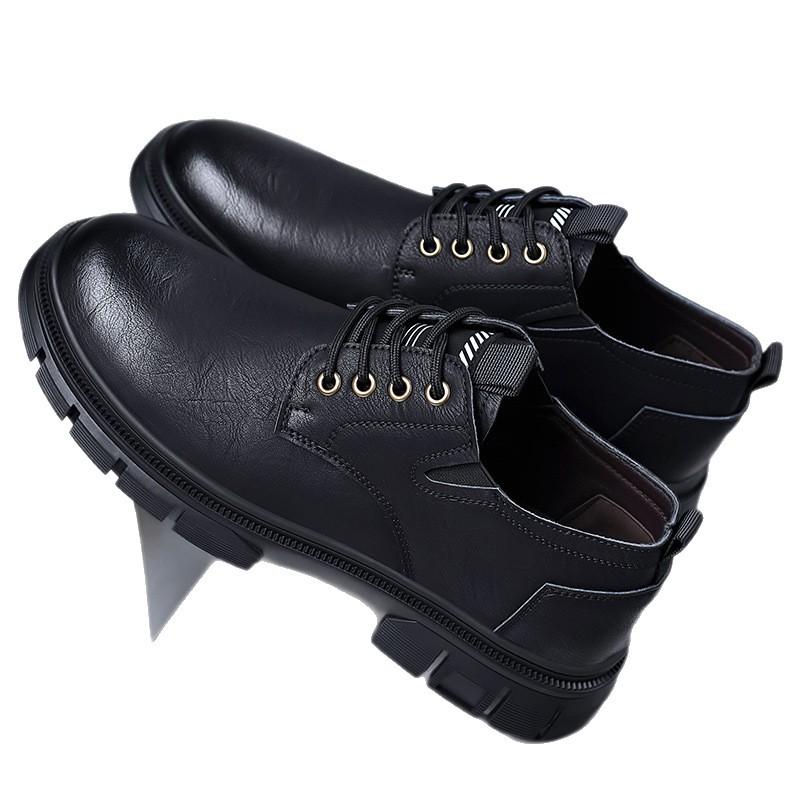 2025 Four-season Tooling Shoes Men's Business Leather Shoes Men's Casual Driving Shoes Soft-soled Shoes