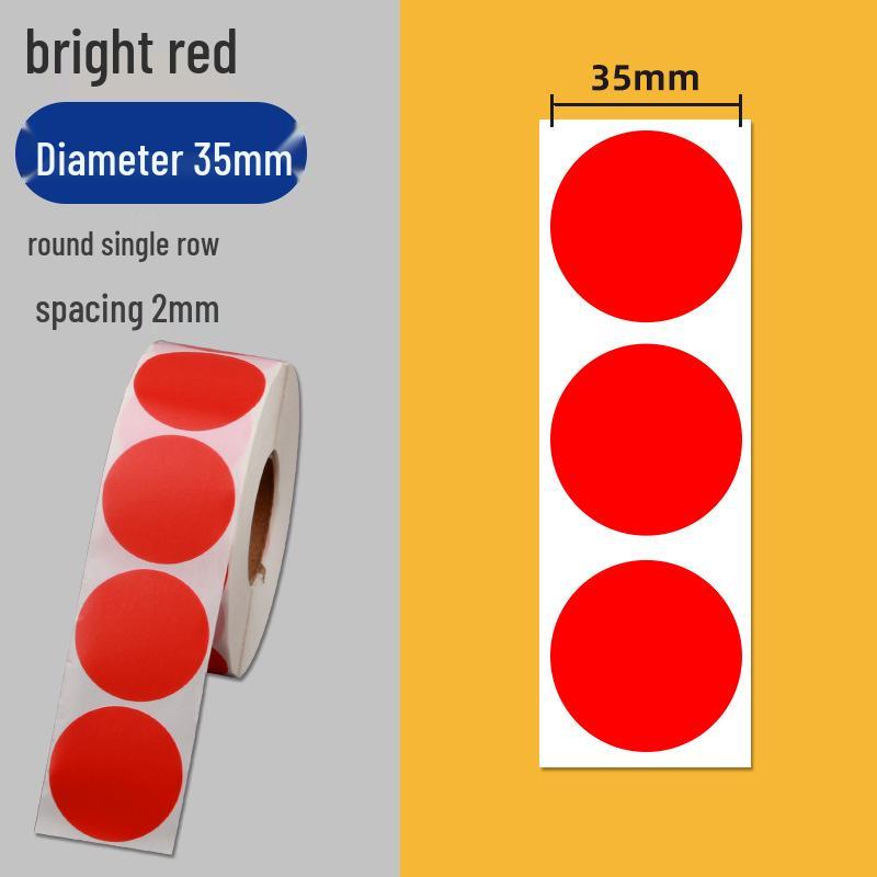 Color Coated Self-Adhesive Barcode Label Paper - Round Stickers In Various Sizes