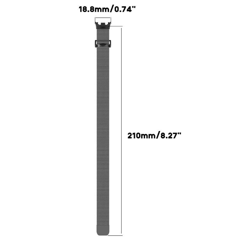 Suitable for Mi-Band 8 Smartwatch Adjustable-Band Strap Stainless Steel Wristband Bracelet Wear-resistance Milanese-Loop