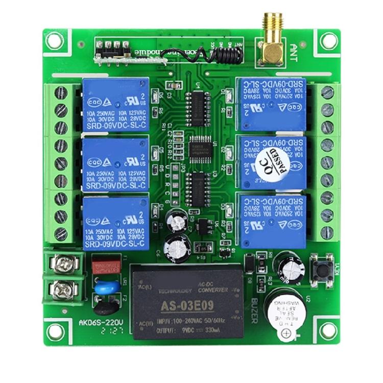 Remote Control Wireless Switch 12V-24V 6CH 6 Way Relay Receiver 6CH Transmitter