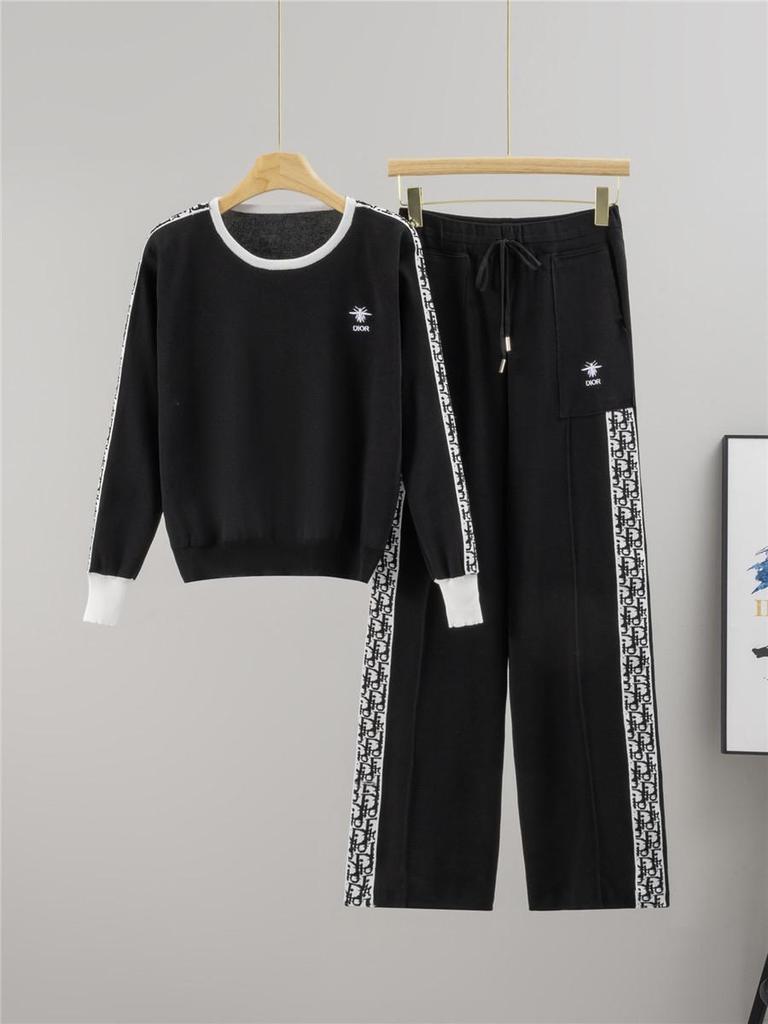 Ensemble Pull Color Block et Pantalon Large pour Femme A/H 2025 - Look Sportif Décontracté
