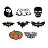 Halloween Floor Mat Gothic Ghost Skull Door Mat Spooky Unwelcome Bat Doormat for Front Door Entrance Kitchen Decoration