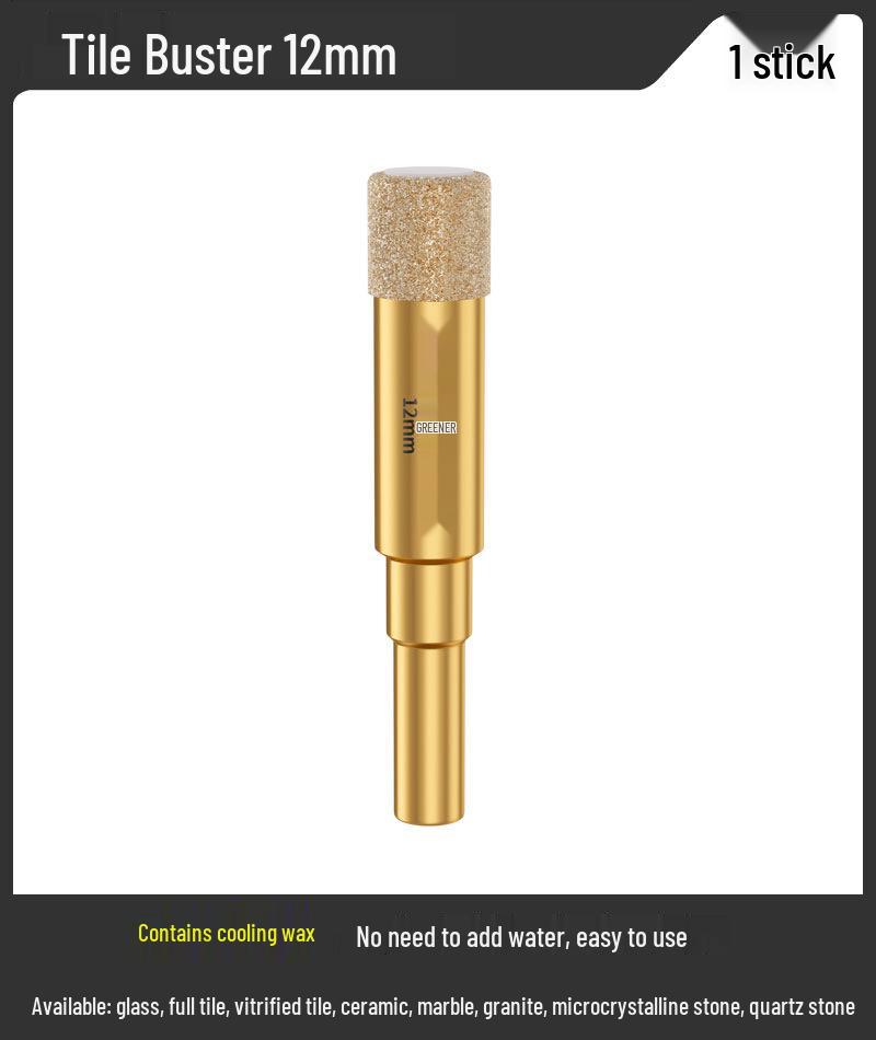 Green Forest 6mm Magnetic Hole Saw for Glass, Marble, & Vitrified Tile.