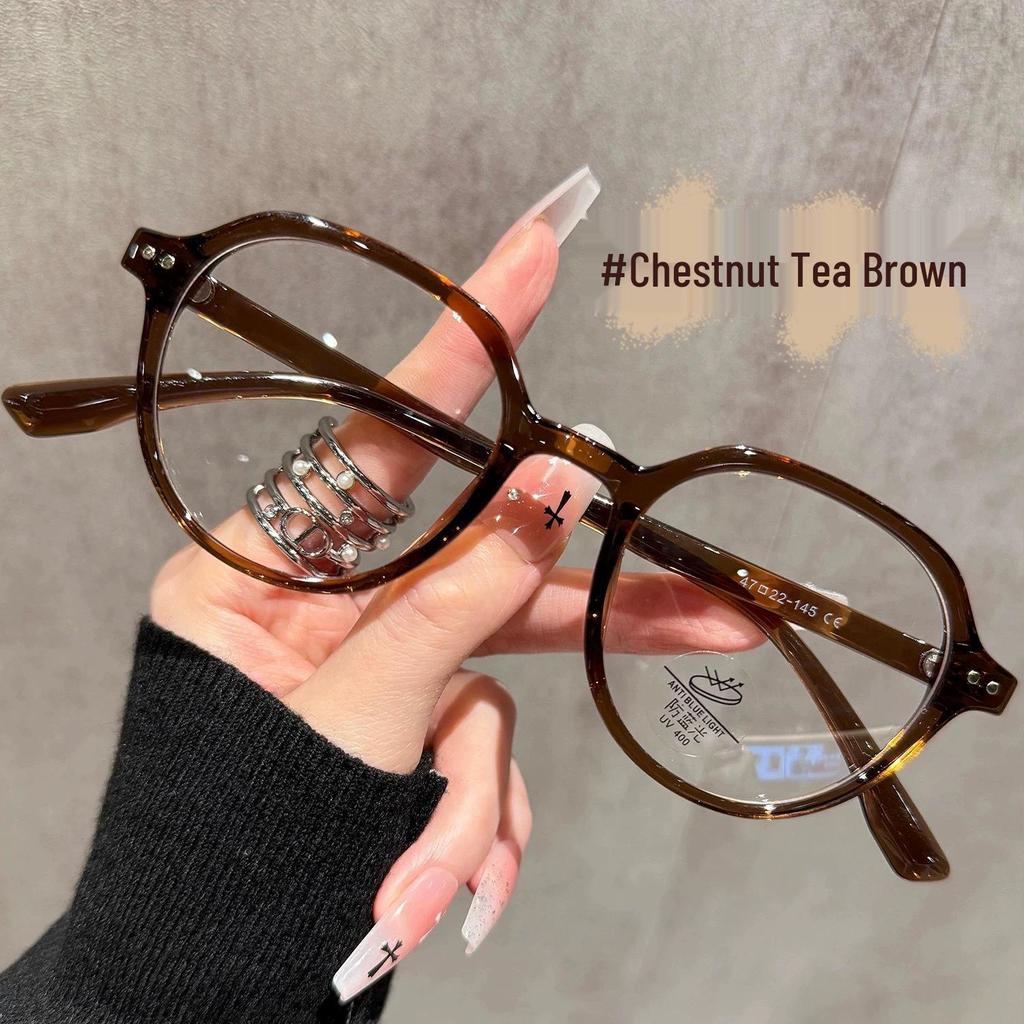 TR90 Tortoiseshell Eyeglasses Frame for Women - Lightweight, Prescription-Ready, Slimming Design, Square/Round Fit for Bare Face