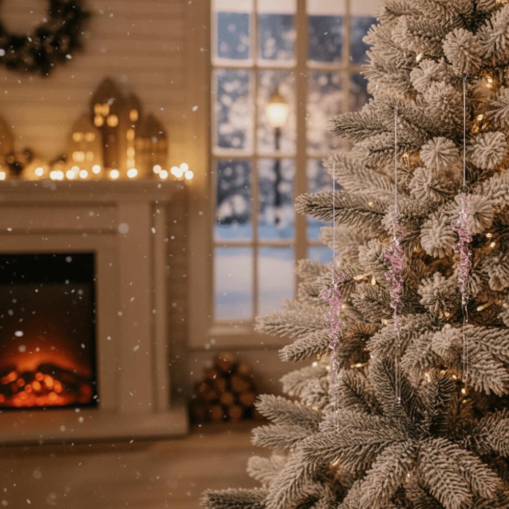 5 Stück Simulierte Weihnachts-Eisanhänger Transparent Frostspitzen-Anhänger Festival-Gastgeschenke