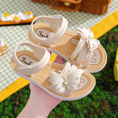 Children's Sandals Summer Non-slip Soft-soled Sandals Cute Flower Bow Princess Sandals Small, Medium and Large Children's Sandals