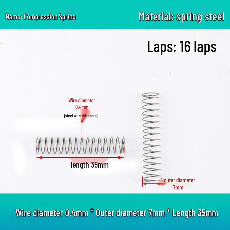 Small Mechanical Compression Spring: 0.4mm Wire, 2-8mm Outer Diameter