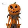 Seasonal Tabletop Display Resin Pumpkin Man Ornament, Handcrafted Desktop Figurine, Creative Small Halloween Gift Decoration Statues for Home