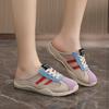 K1512 Baotou Slippers 2025 Spring, Summer and Autumn Mesh Breathable Casual Shoes Wear-resistant Breathable Shoes Student Board Shoes