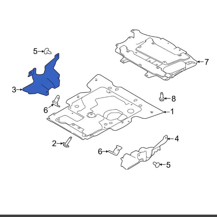 LR118389 & LR118390 Range Rover Sport Radiator Bracket for Fender