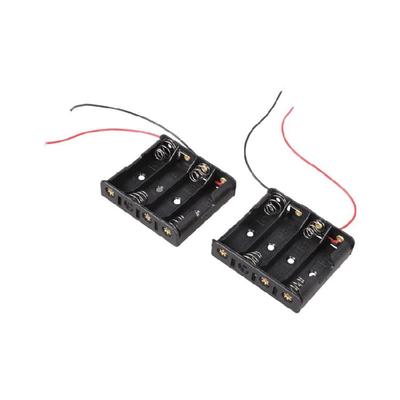 2PcsPortable 2A Battery Holder Organiser Case Plastic Enclosure Secure Wire Link for Home Office and Hobbyists
