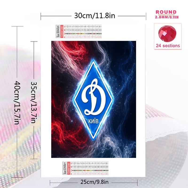 FC Dnipro 100% Round Full Drill 5D DIY Diamond Painting Embroidery Cross Stitch Rhinestone Décor