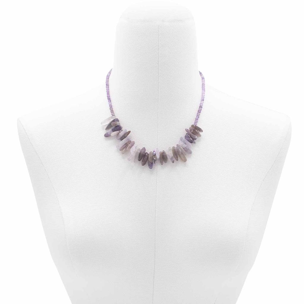 Amethyst Gemstone Necklace - Longstone Gem