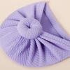 Hair Accessory Girl Warmth Hat Spring Autumn Waffle Crochet Knit Donut Beanie For Baby Infant Solid Color Turban Kid Fashion