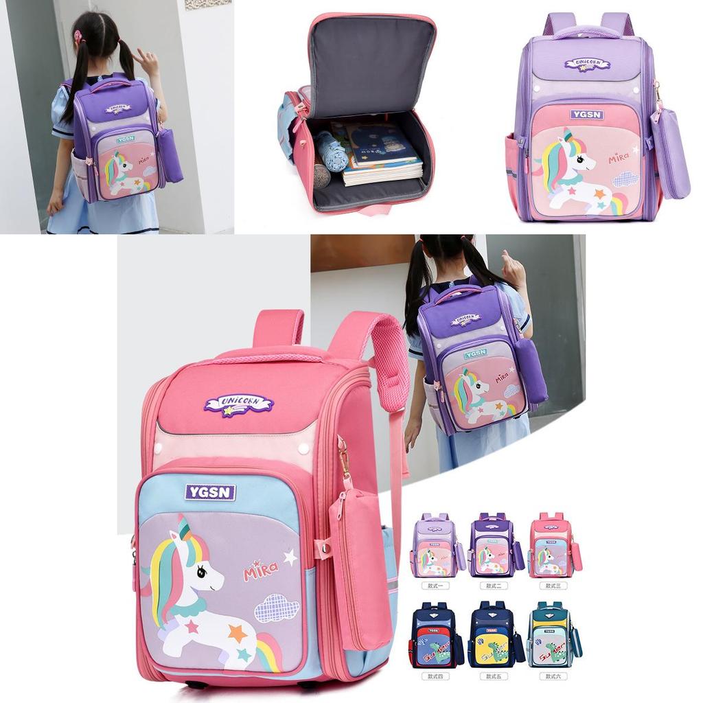 Adorable Cartoon Space Backpack For Kids Lightweight Durable Design For School Use