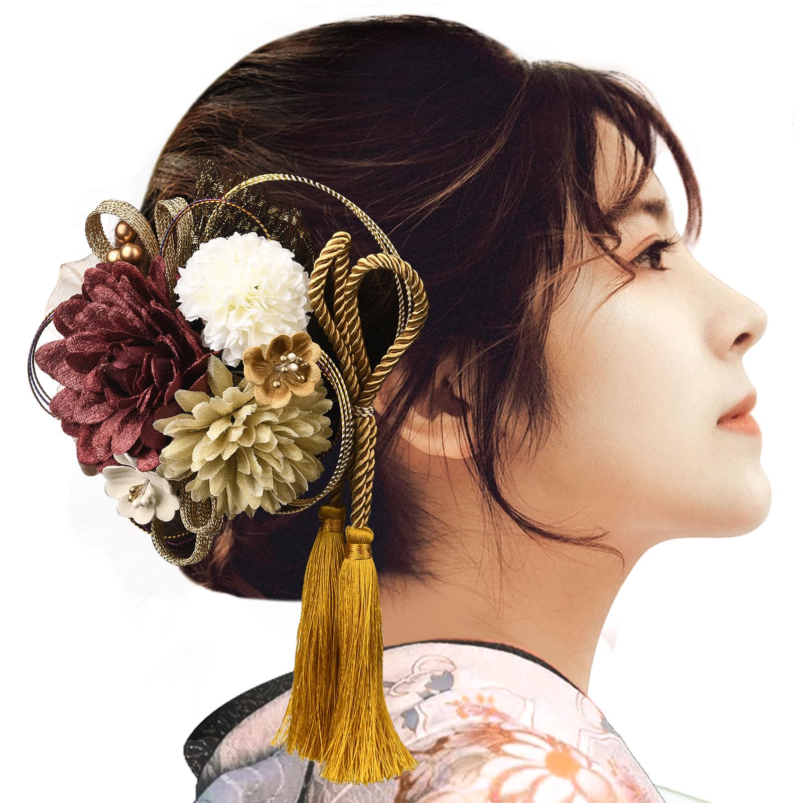 

[OTAKUMARKET] Hair Ornament for Coming-of-Age Ceremony, Yukata, Hakama, Graduation Ceremony, Furisode, Shichi-Go-San, Mizuhiki, Kimono, Traditional
