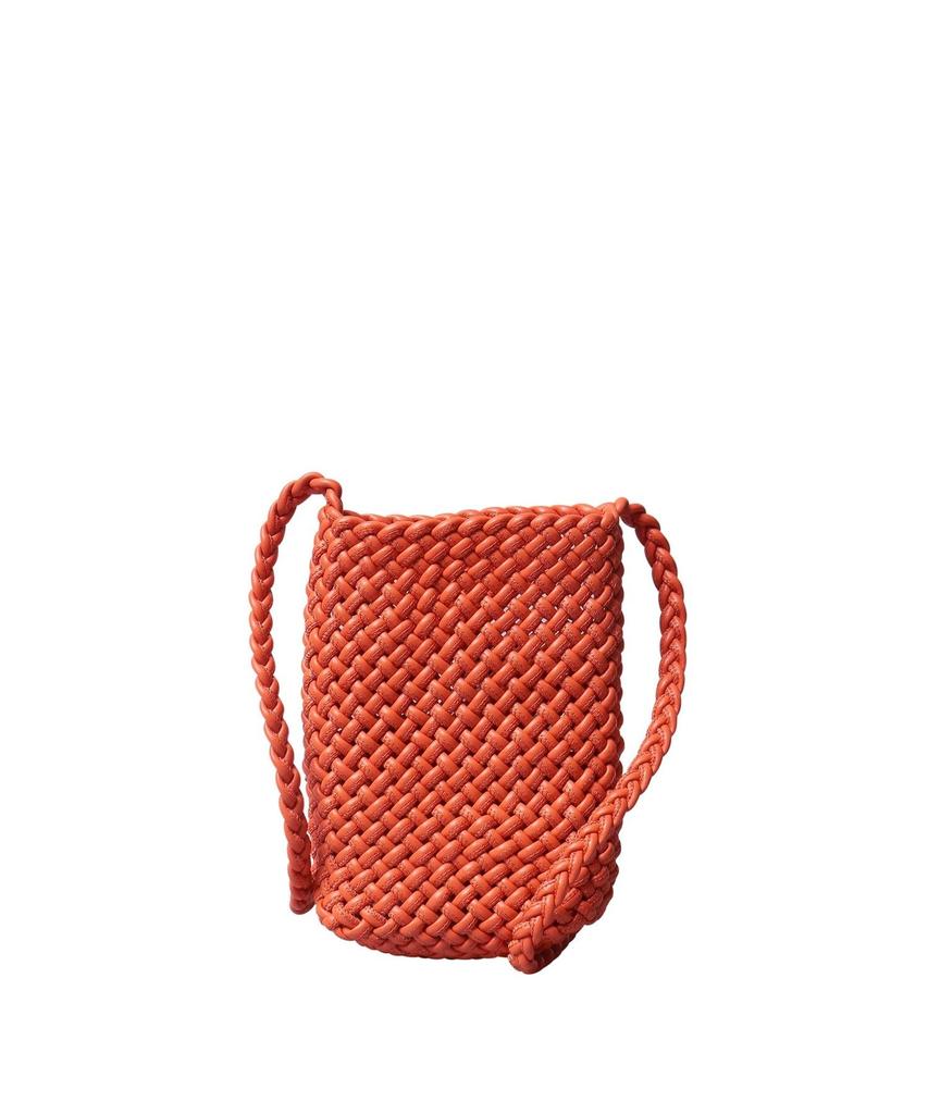 Shoulder Bag Nappa Mini Leather Shoulder Bag for Smartphone Mesh S Genuine Leather P2531303 Orange 01 than [HIROF] [Brezza Lace] Women's (067) (less