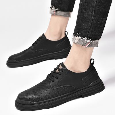 Herrenschuh aus echtem Leder, bequem, Outdoor-Oxfords-Schuh, neues Herren-Freizeitschuhwerk mit Schnürung, modische Herren-Hochzeitsschuhe
