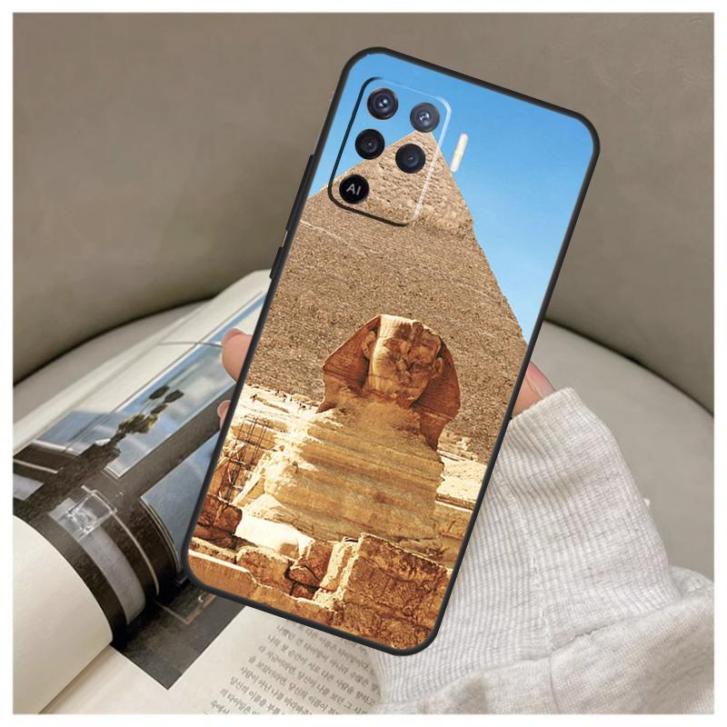 Ancient Egyptian Case For Oppo A74 A94 A54 A18 A38 A58 A78 A98 A80 A60 A40 A96 A76 A16 A15 A17 A57 A77 A5 Pro