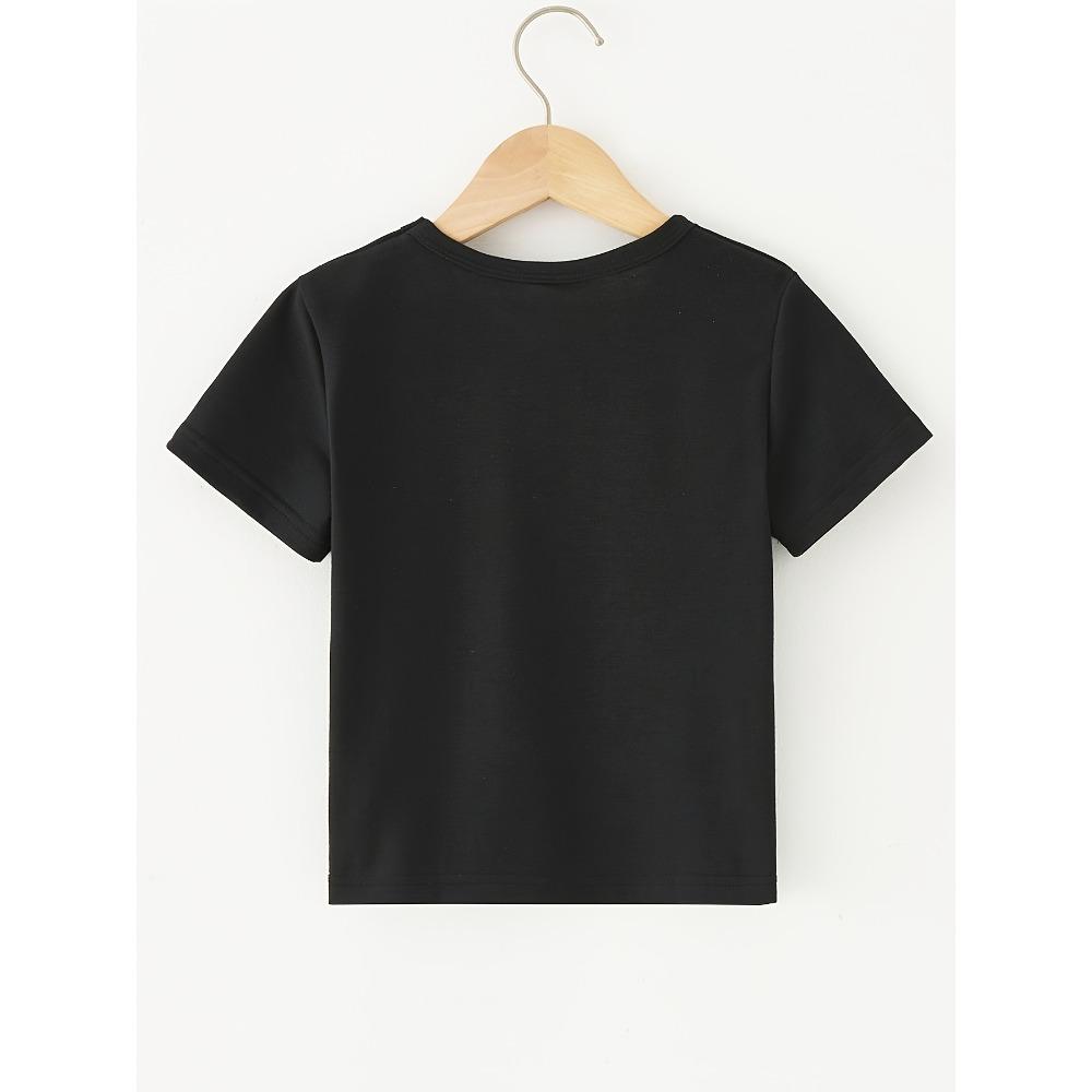 Daddy & Me Text Print T-Shirt Black Pink Daddy Fist Bump Print & Footprints Soft Children Tee Short Sleeve Summer Casual Tops