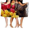 Home bath towels for the body towels bathroom quick drying microfiber beach towel Oil painting style man large sports towel