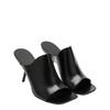 Salvatore Ferragamo Black Nappa Open Toe Slide Sandals Black