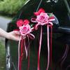 Korean Style Influencer Wedding Car Decoration: High-Grade Ribbon & Flower Arrangement