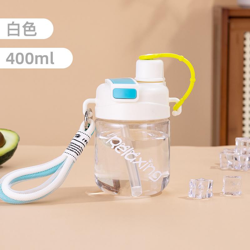 Water cup Cartoon children's straw cup Summer high value schoolgirl kettle Double drink cup