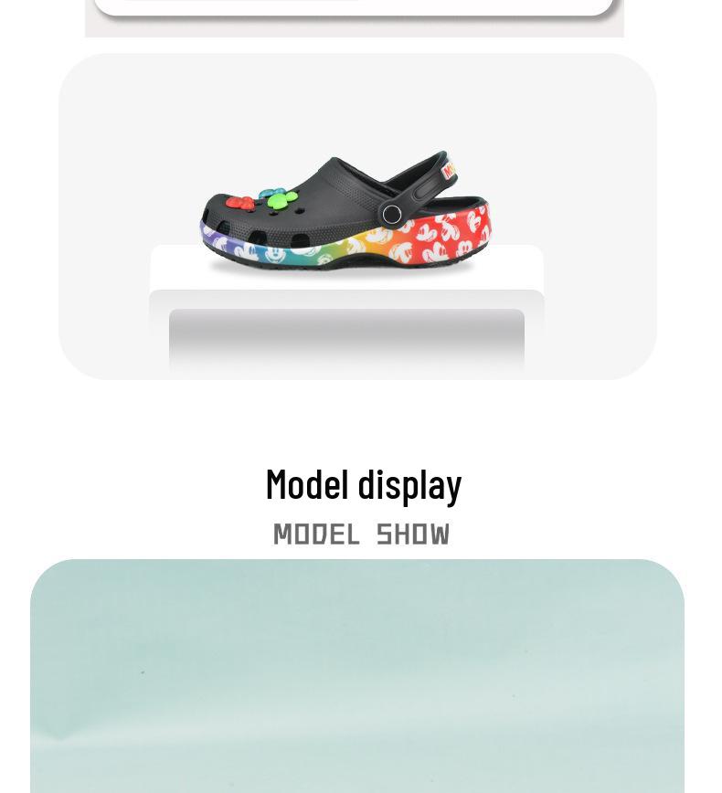 Mickey Mouse Kids' Clog Sandals: Non-Slip, Wear-Resistant Beach Shoes for Boys, Girls, & Toddlers