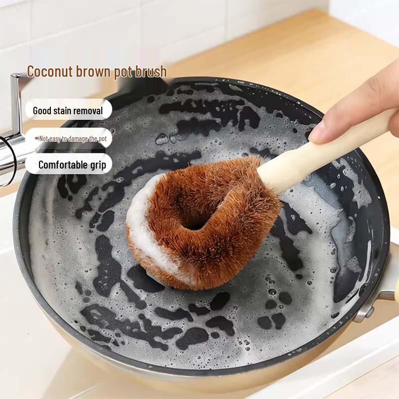 Edo Coconut Palm Pot Brush