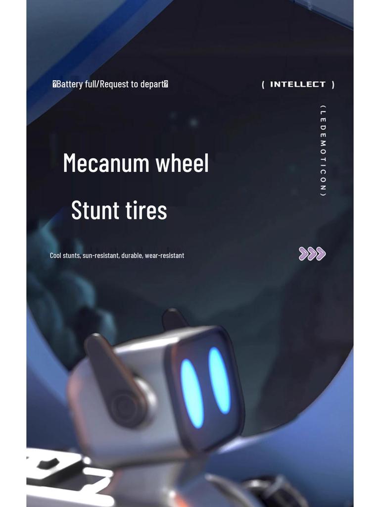 Eight-Wheeled Remote Control Robot Dog Toy with Hand Sensing and Stunt Capabilities for Kids