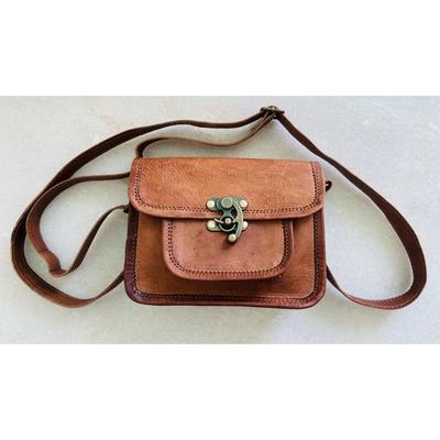 Handicraft's Genuine Leather Small Sized "C" Lock Half Flap Bag