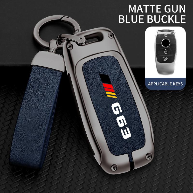 Car TPU Zinc Alloy Key Case Bag For Mercedes Benz AMG G63 Logo Car Key Chain Car Metal Key Shell Interior Decoration Accessories