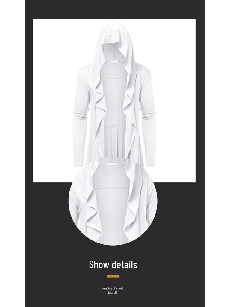 Gotischer Mittelalter-Kapuzen-Strickmantel Cosplay-Mantel