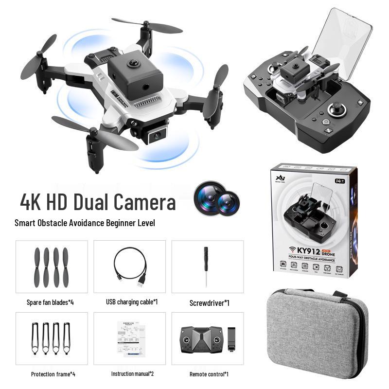 KY912 HD 4K Mini Drone with Four-Sided Obstacle Avoidance and Remote Control
